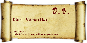 Dóri Veronika névjegykártya